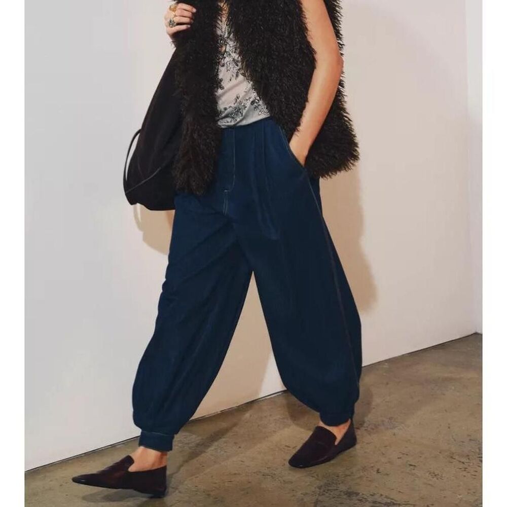 ZARA DENIM BALLOON PANTS ZW COLLECTION